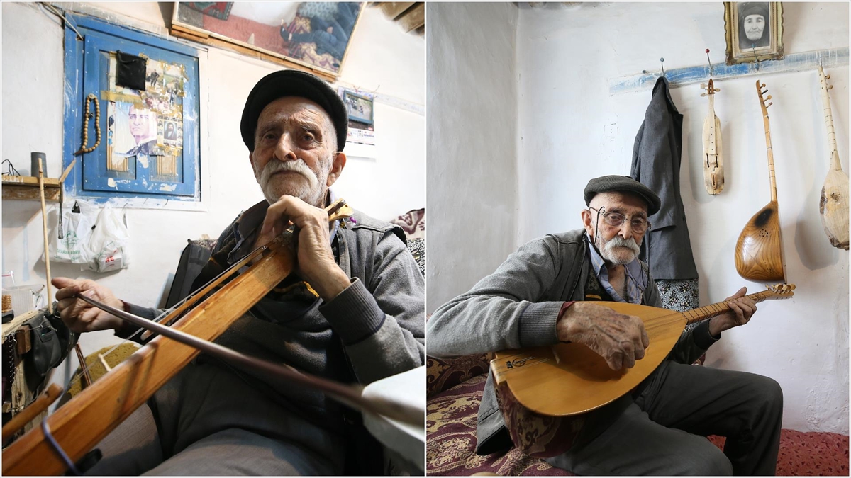 Kendi Çabasıyla Öğrendiği Kemençe Ve Sazı 85 Yaşında Çalmaya Devam Ediyor Haberi