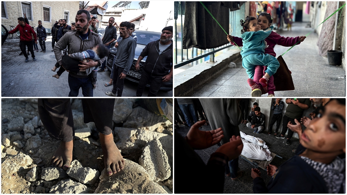 Gazze’deki Çocuklar, İsrail’in Katliamı Ve Açlık Kıskacında Hayatta Kalma Mücadelesi Veriyor Haberi