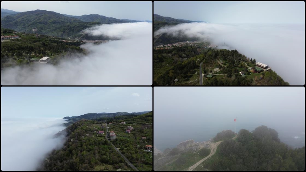 Karadeniz Sahilindeki Sis Dronla Görüntülendi Haberi