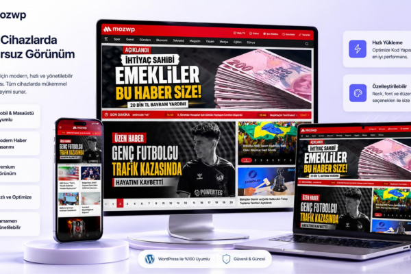 Haber Yazılımı Gücünde Haber Teması: MOZWP